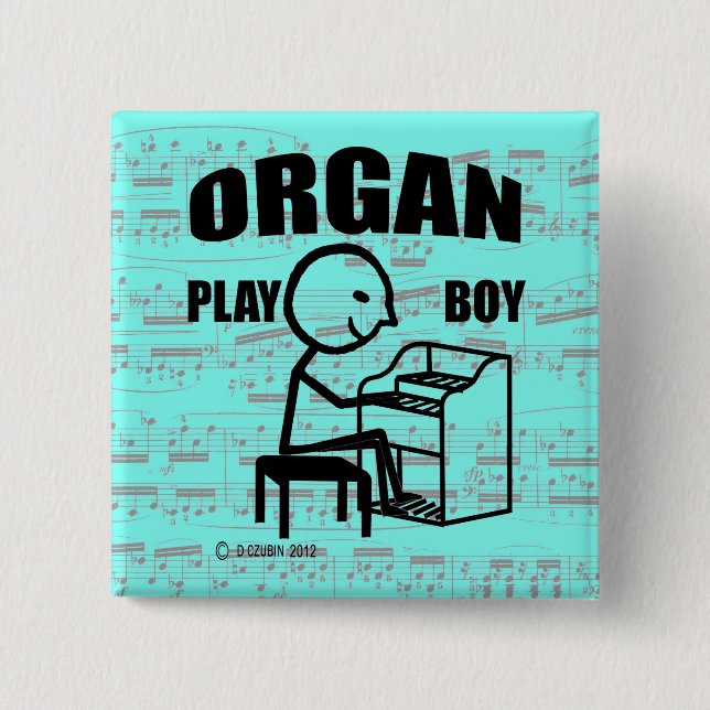 Organ Play Boy 15 Cm Square Badge (Front)