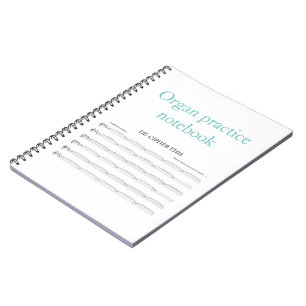 Organ practice notebook for organists