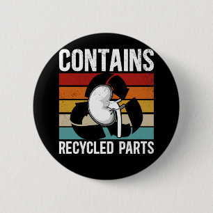 Organ Recipient Cute Kidney Transplant 6 Cm Round Badge