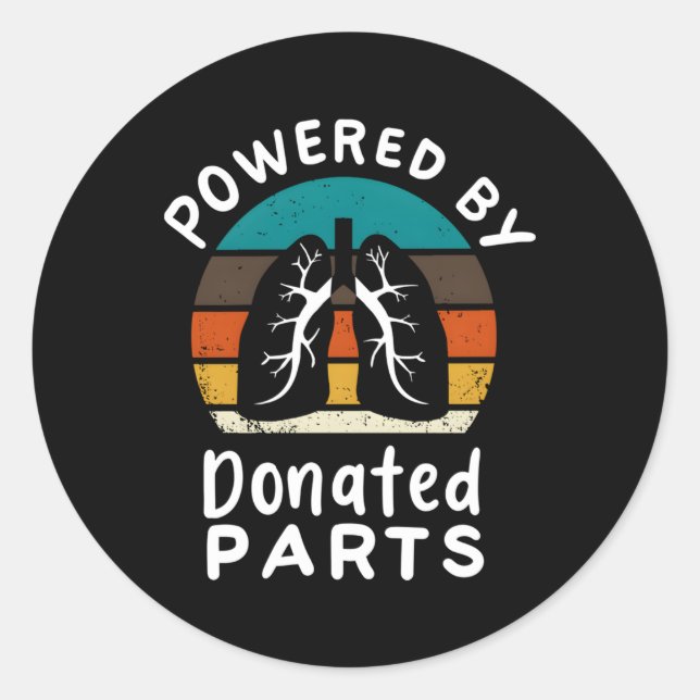 Organ Recipient I Lung Transplant Survivor Classic Round Sticker (Front)