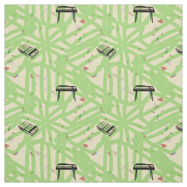 Organ Recorder Pattern Choose Background Colour F Fabric (Swatch)