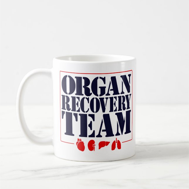 Organ Recovery Team Organ Procurement Transplant Coffee Mug (Left)