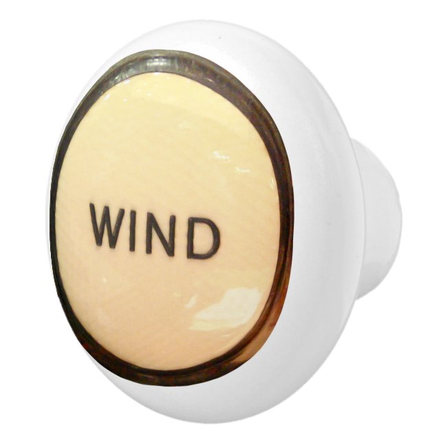 Organ stop ceramic drawer pull (Right)