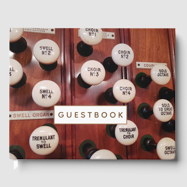 Organ stops guestbook (Front)