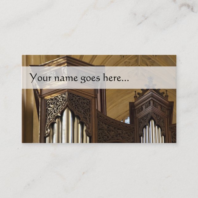 Organ towers business card (Front)