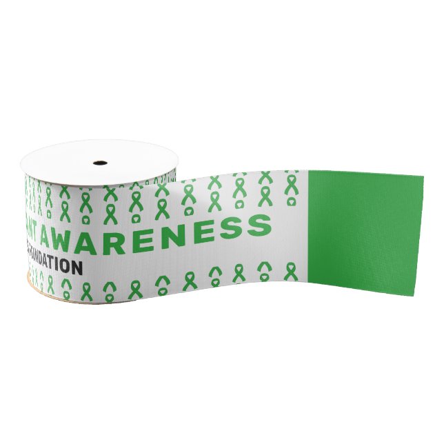 Organ Transplant Awareness Pattern Ribbon Grosgrain Ribbon (Spool)