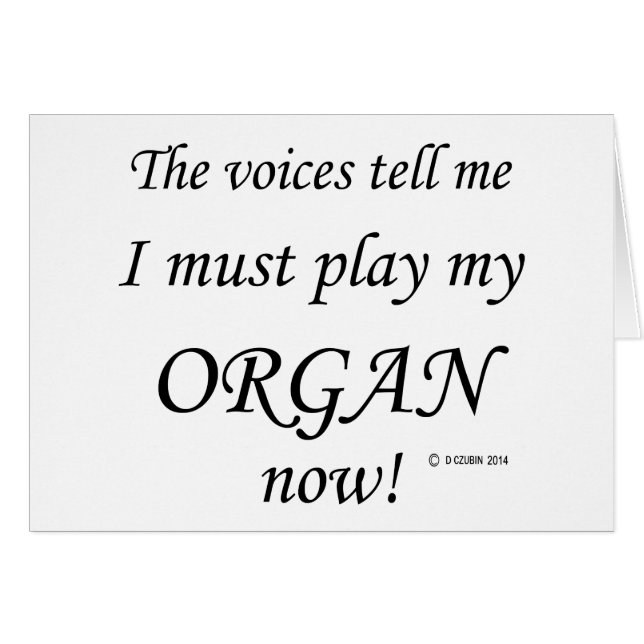 Organ Voices Say Must Play (Front Horizontal)