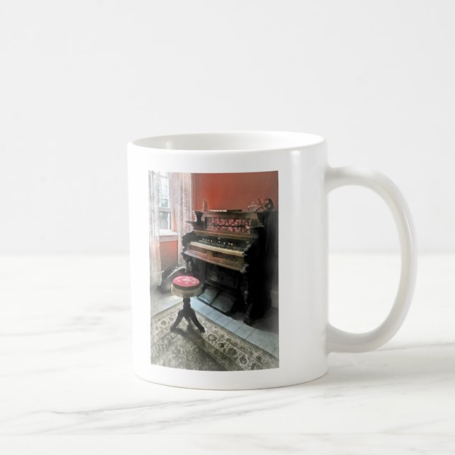 Organ With Petit Point Stool Coffee Mug (Right)