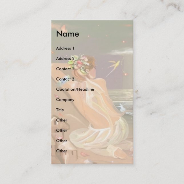 Organdy Wings Fairy! Business Card (Front)