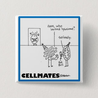 Organelle party 15 cm square badge