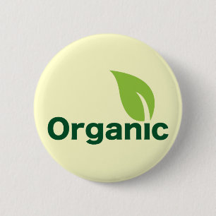 Organic 6 Cm Round Badge
