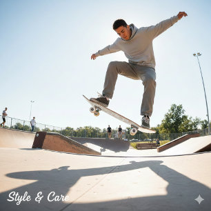 Organic Abstract Leaf Design Skateboard