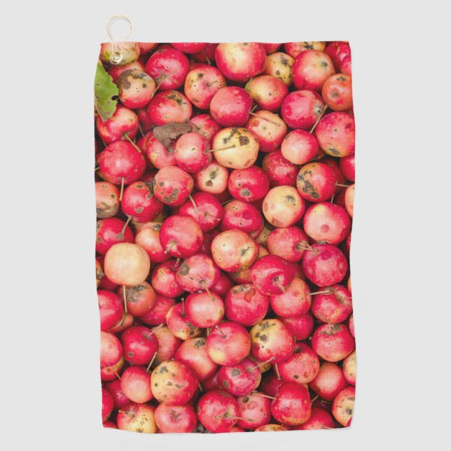 Organic apples golf towel (Front)