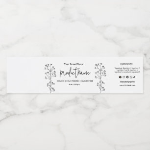 Organic Artisan Soap Label with Floral design