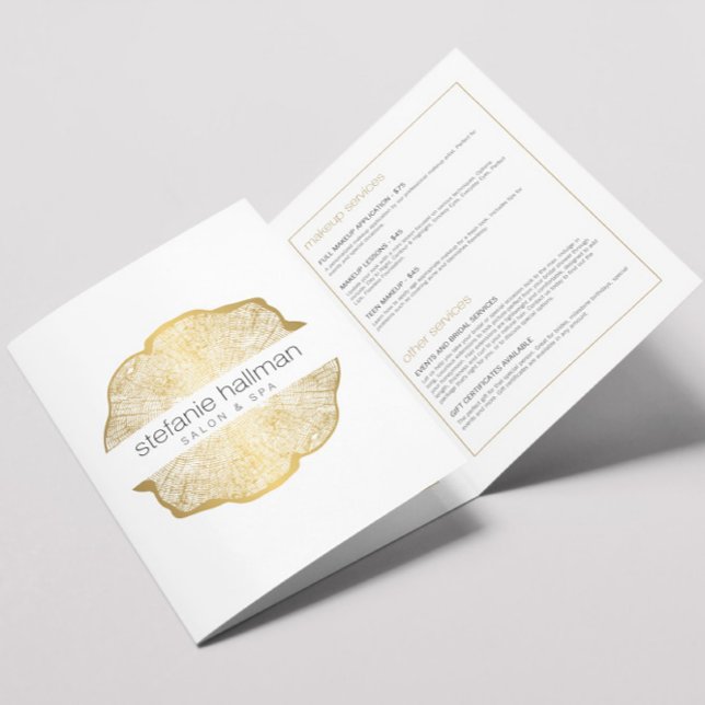 Organic Beauty Gold Tree Rings Salon Brochure (Creator Uploaded)