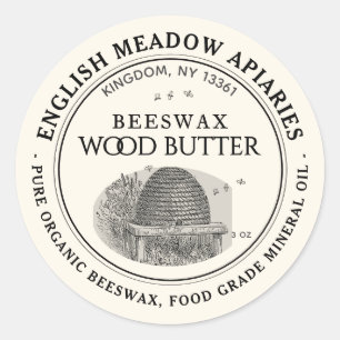 ORGANIC BEESWAX WOOD BUTTER LABEL