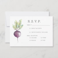 Organic Beet |Veggie Watercolor RSVP