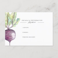 Organic Beet | Watercolor Information Card