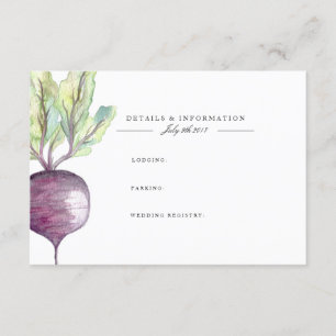 Organic Beet   Watercolor Information Card
