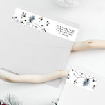 Organic Berry Christmas Holiday Return address Wrap Around Label<br><div class="desc">Organic Berry Christmas Holiday Return address label.</div>