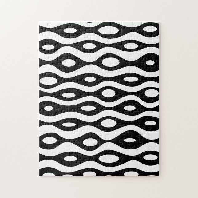Organic black and white jigsaw puzzle (Vertical)