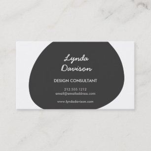 ORGANIC BLACK SHAPE LOGO III Modern Business Card