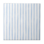 Organic Blue Stripes Tile<br><div class="desc">Organic Blue Stripe ceramic tile</div>