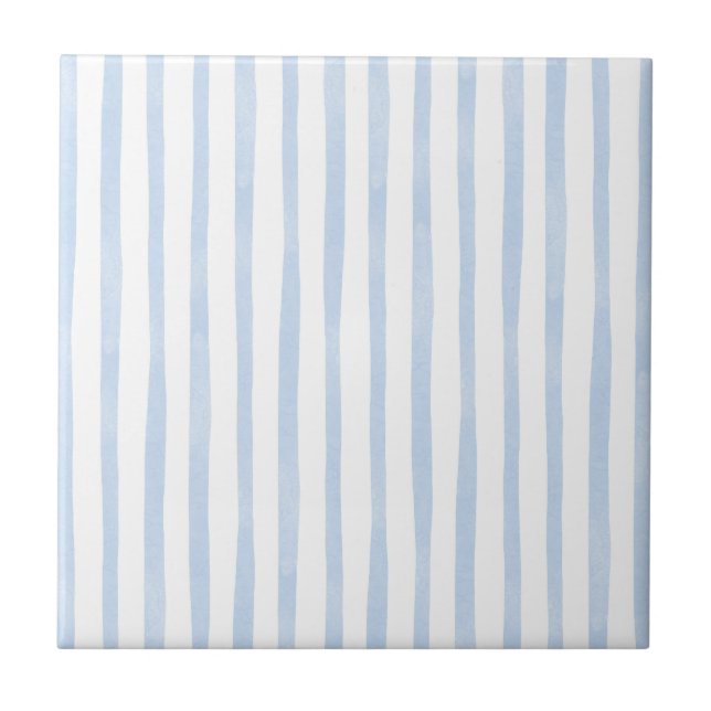 Organic Blue Stripes Tile (Front)