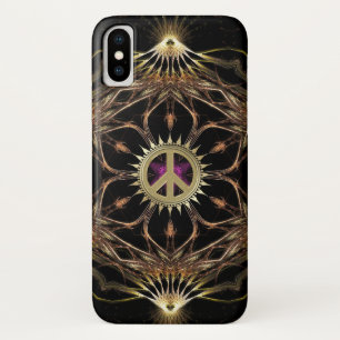 Organic Bohemian Peace Flower iPhone X Case