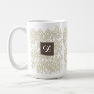 Organic Boho Abstract Macrame Natural Colours Coffee Mug