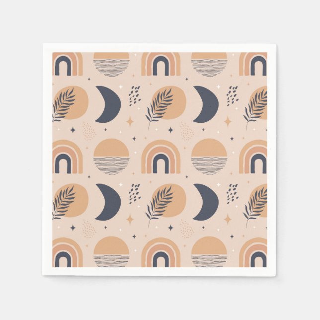 Organic Boho Pattern Napkin (Front)