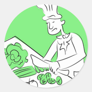 Organic Chef Classic Round Sticker
