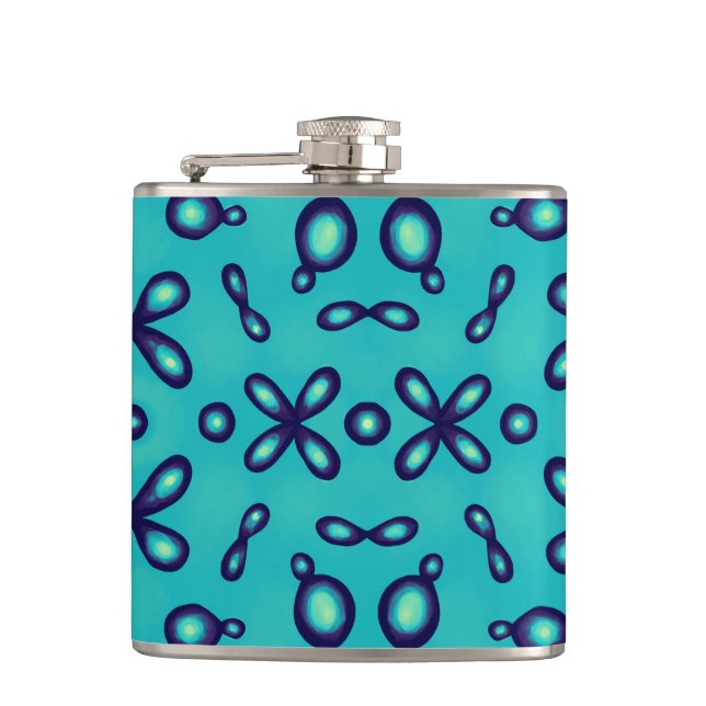 Organic Chemistry Atomic Orbitals Pattern Hip Flask (Front)