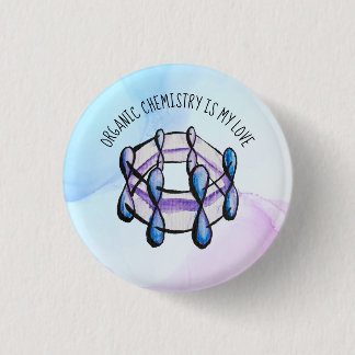 Organic Chemistry Love Molecule Student Teacher 3 Cm Round Badge