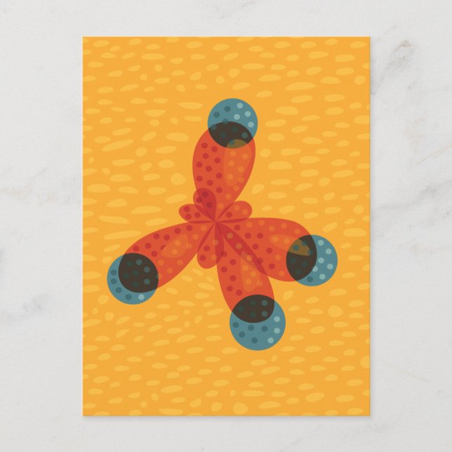 Organic Chemistry Methane Molecule Science Art Postcard (Front)
