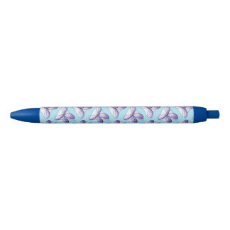 Organic Chemistry Molecule Art Blue Ink Pen