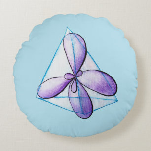 Organic Chemistry Molecule Science Geek Round Cushion