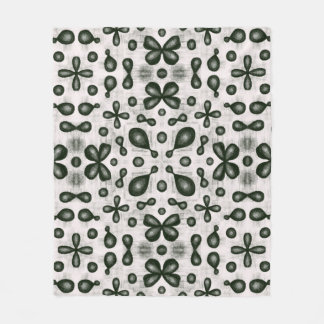 Organic chemistry student black and white pattern fleece blanket