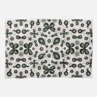 Organic chemistry student black and white pattern tea towel