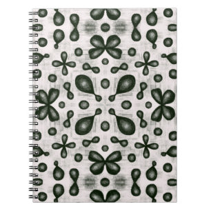 Organic chemistry teacher black and white pattern notebook