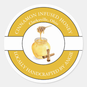 Organic Cinnamon Infused Honey Label