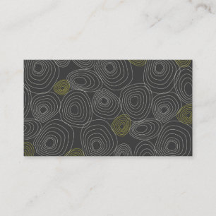 Organic Circle Shapes Pattern in Grey/White Business Card