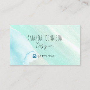 Organic Coastal Waters Watercolor Business Card