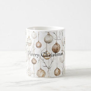 Organic Cream Tan Christmas Ornaments Coffee Mug