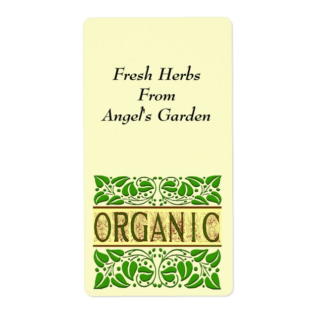 Organic Custom Avery Label (Front)