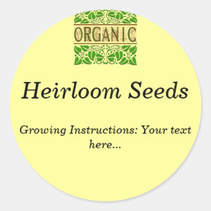 Organic Custom Seed Packet Stickers