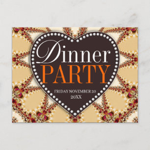 Organic Decor Dinner Party Invite Post Cards