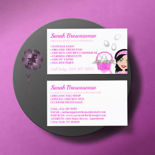 Organic egg chicken hen farmhouse business card