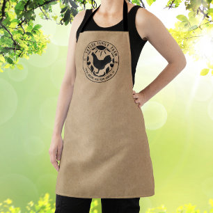 Organic Egg Farm Farmhouse Rustic Chicken Busines Apron