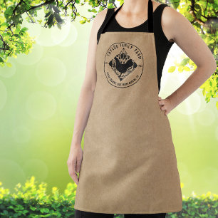Organic Egg Farm Farmhouse Rustic Chicken Busines Apron